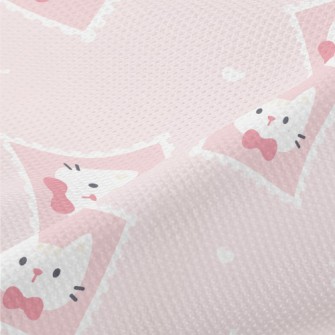 Cute Pink Cat Stamp Piqué