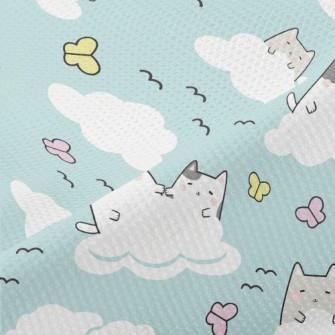 Cat In The White Clouds Piqué