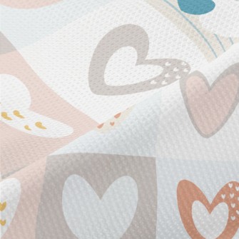 Pink And Sweet Love Grid Piqué