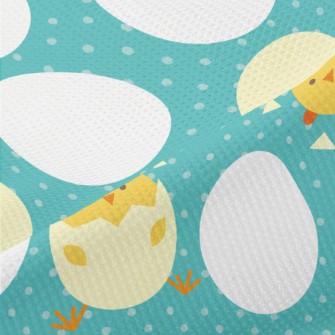 Round Egg Shape And Chick Piqué
