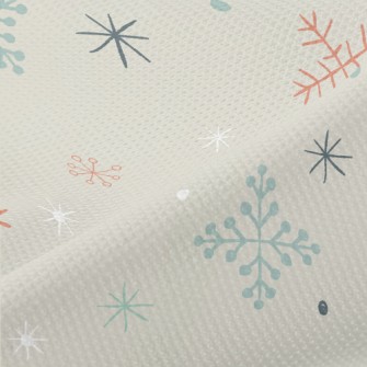 Snowflake Graphics In Differen Piqué