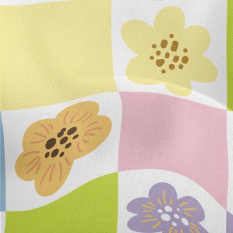 Colorful Flowers Lightweight Performance Linen