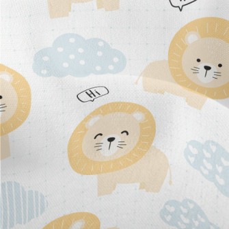 Cute And Silly Lion Lightweight Performance Linen