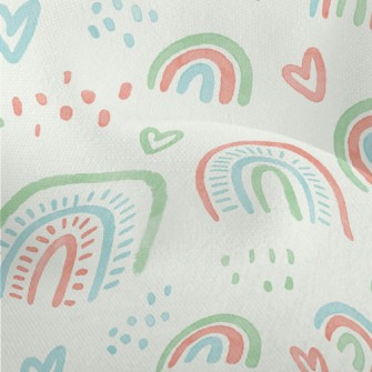 Watercolor Rainbow Lines Lightweight Performance Linen