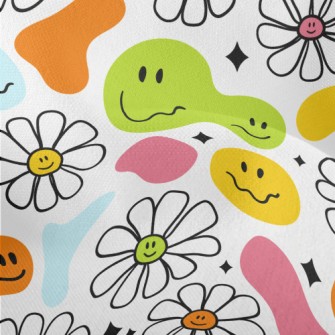 Funny And Cute Emoticon Graphi Lightweight Performance Linen