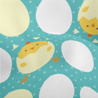 Round Egg Shape And Chick Lightweight Performance Linen