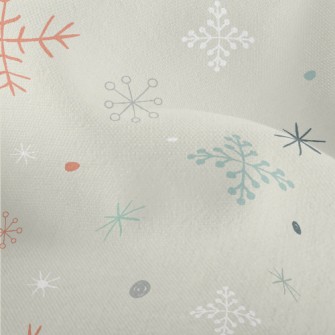Snowflake Graphics In Differen Lightweight Performance Linen