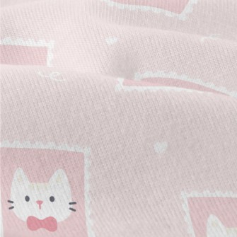 Cute Pink Cat Stamp Modern Jersey