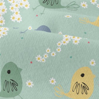 Hand Drawn Exotic Birds And Fl Modern Jersey