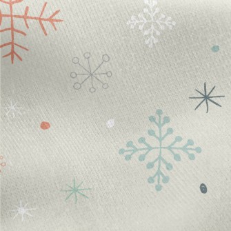 Snowflake Graphics In Differen Jersey Backed Fleece