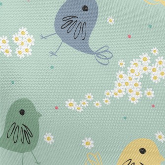 Hand Drawn Exotic Birds And Fl Pongee