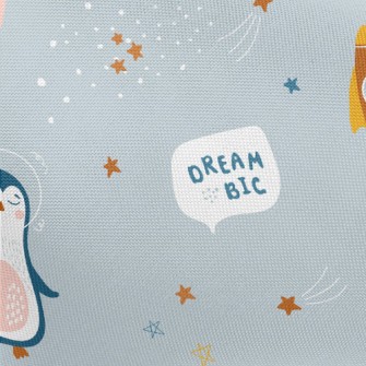 Penguins Floating In Space Pongee
