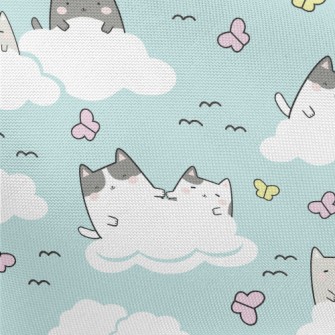 Cat In The White Clouds Pongee