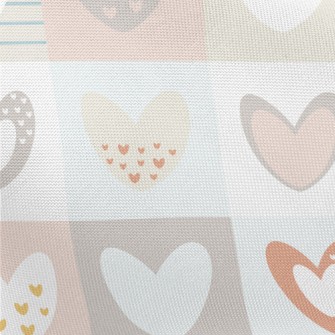 Pink And Sweet Love Grid Pongee