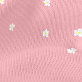 Small White Flowers On Bright  Stretch Jersey