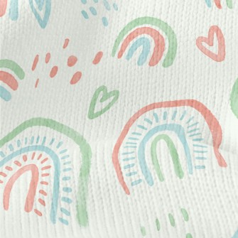 Watercolor Rainbow Lines Stretch Jersey