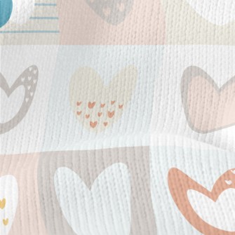 Pink And Sweet Love Grid Stretch Jersey