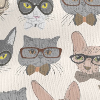 Cats Wearing Glasses Stretch Jersey