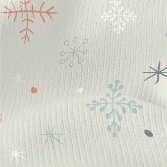 Snowflake Graphics In Differen Stretch Jersey