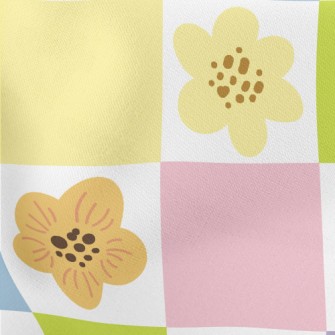Colorful Flowers Lightweight Cotton Poplin