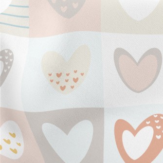 Pink And Sweet Love Grid Lightweight Cotton Poplin