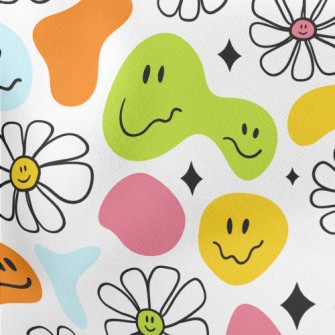 Funny And Cute Emoticon Graphi Lightweight Cotton Poplin
