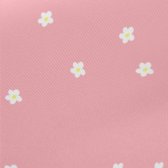 Small White Flowers On Bright  Midweight Cotton Poplin