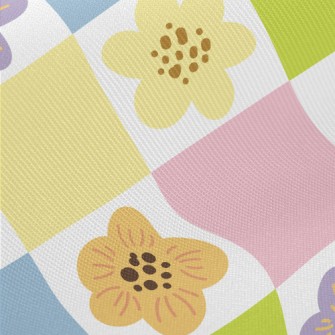 Colorful Flowers Midweight Cotton Poplin