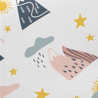 Simple And Cute Hills Midweight Cotton Poplin