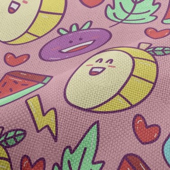 Blushing Fruit Slices Performance Linen