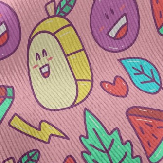 Blushing Fruit Slices Standard Corduroy