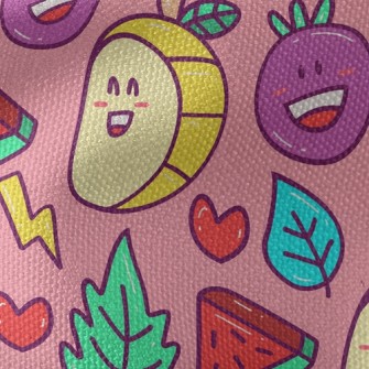 Blushing Fruit Slices Waterproof Canvas