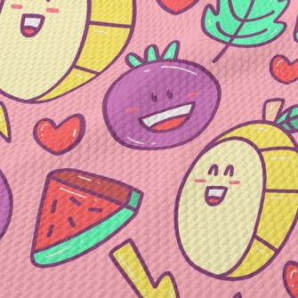 Blushing Fruit Slices Birdseye Piqué