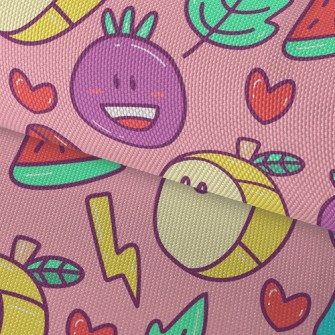 Blushing Fruit Slices Waterproof Oxford