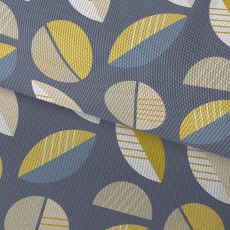 Geometric Lines Leaves Waterproof Oxford
