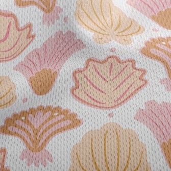 Various Shapes Of Shells Athletic Mesh Flat Back