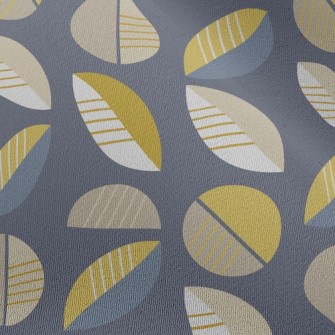 Geometric Lines Leaves Chiffon