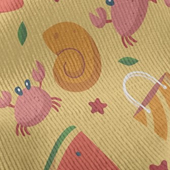 Playful Beach Crab Standard Corduroy
