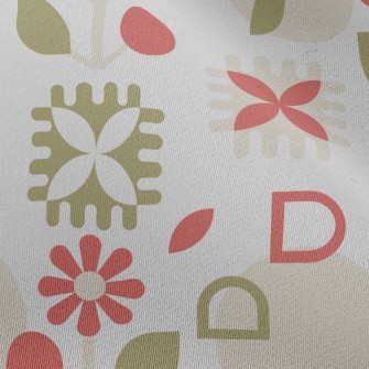 Geometric Lively Flowers Chiffon