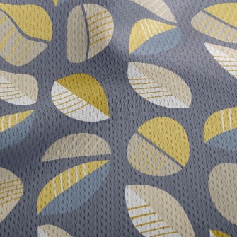 Geometric Lines Leaves Athletic Mesh Flat Back