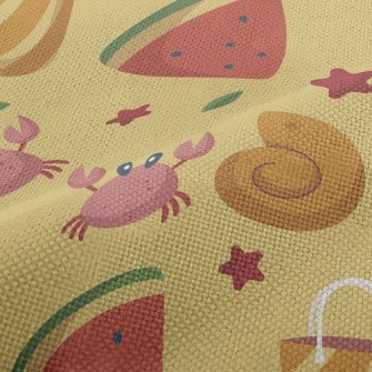 Playful Beach Crab Performance Linen