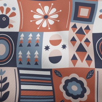 Geometric Patchwork Flowers Dobby