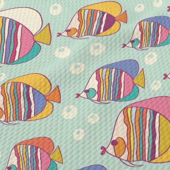 Colorful Pouty Fish Birdseye Piqué