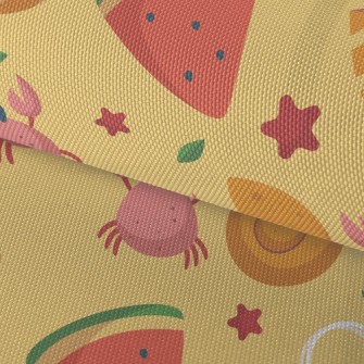 Playful Beach Crab Waterproof Oxford