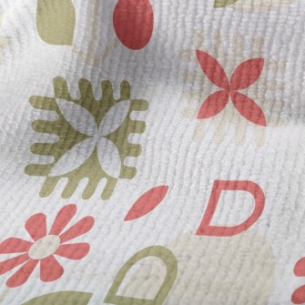 Geometric Lively Flowers Terry