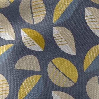 Geometric Lines Leaves Waterproof Canvas