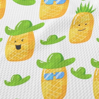 Funny Pineapple Hat Birdseye Piqué