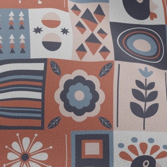 Geometric Patchwork Flowers Chiffon