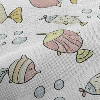 Leisurely And Happy Fish Performance Linen