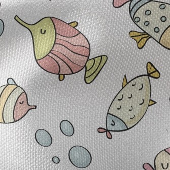 Leisurely And Happy Fish Waterproof Canvas
